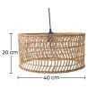 Buy Woven Rattan Pendant Light, Boho Bali Style - Orna Natural 60490 in the United Kingdom