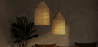 Buy Rattan Pendant Lamp, Boho Bali Style - Grau Natural 60491 home delivery