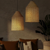 Buy Rattan Pendant Lamp, Boho Bali Style - Grau Natural 60491 at MyFaktory