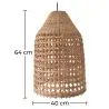 Buy Rattan Pendant Lamp, Boho Bali Style - Grau Natural 60491 in the United Kingdom