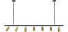 Buy Rail Ceiling Lamp - 7 Adjustable Gold Spotlights - 140CM - Lark Gold 60517 - in the UK