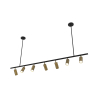 Buy Rail Ceiling Lamp - 7 Adjustable Gold Spotlights - 140CM - Lark Gold 60517 home delivery