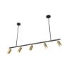 Buy Rail Ceiling Lamp - 5 Adjustable Gold Spotlights - 110CM - Lark Gold 60518 in the United Kingdom