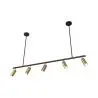 Buy Rail Ceiling Lamp - 5 Adjustable Gold Spotlights - 110CM - Lark Gold 60518 in the United Kingdom