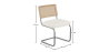 Buy Dining Chair Natural Rattan Lattice Back Boucle Design - Jya White 60537 in the United Kingdom