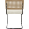 Buy Dining Chair Natural Rattan Lattice Back Boucle Design - Jya White 60537 with a guarantee
