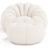 Buy Upholstered Armchair with Ottoman - White Boucle - Calera White 60542 in the United Kingdom