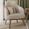 Buy Upholstered Dining Chair - White Boucle - Yenva White 60543 - in the UK