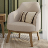 Buy Upholstered Dining Chair - White Boucle - Yenva White 60543 - prices