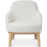 Buy Upholstered Dining Chair - White Boucle - Yenva White 60543 - in the UK