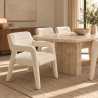 Buy Upholstered Dining Chair - White Boucle - Larsa White 60544 - prices