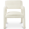 Buy Upholstered Dining Chair - White Boucle - Larsa White 60544 - in the UK