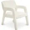 Buy Upholstered Dining Chair - White Boucle - Larsa White 60544 - in the UK