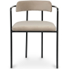 Buy Upholstered Dining Chair - Velvet - Yara Taupe 60545 - in the UK