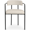 Buy Upholstered Dining Chair - White Boucle - Yara White 60546 - in the UK
