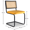 Buy Pack Industrial Wooden Table (220cm) & 8 Rattan and Velvet Mesh Chairs - Nema Mustard 60554 home delivery