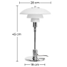 Buy PL 3/2 Desk Lamp - Steel/Opal Glass Steel 15226 with a guarantee