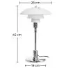Buy PL 3/2 Desk Lamp - Steel/Opal Glass Steel 15226 - in the UK