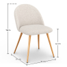 Buy Pack Industrial Wooden Table (200cm) & 8 Bouclé Upholstered Chairs - Bennett White 60576 in the United Kingdom