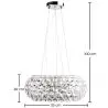 Buy Crystal Pendant Lamp 35cm  Transparent 53528 with a guarantee
