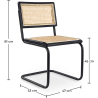 Buy Pack Industrial Wooden Table (200cm) & 8 Rattan Mesh and Black Wood Chairs - Canvas Black 60590 in the United Kingdom