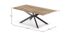 Buy Pack Industrial Wooden Table (200cm) & 8 Rattan and Velvet Mesh Chairs - Wanda Mustard 60593 in the United Kingdom