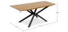 Buy Pack Industrial Wooden Table (220cm) & 8 Rattan Mesh and Black Wood Chairs - Canvas Black 60564 in the United Kingdom
