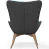 Buy Armchair with ottoman patchwork upholstery scandinavian design - Mero Multicolour 60535 in the United Kingdom