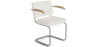 Buy Dining Chair Boucle Design with Armrest - Nui White 60540 in the United Kingdom