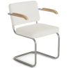 Buy Dining Chair Boucle Design with Armrest - Nui White 60540 - in the UK