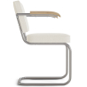 Buy Dining Chair Boucle Design with Armrest - Nui White 60540 in the United Kingdom