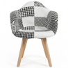 Buy Premium Design Amir chair White And Black - Patchwork  White / Black 60604 - in the UK