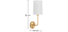 Buy Lamp Wall Light - Gold with Fabric Shade - Sawe Gold 60524 at MyFaktory