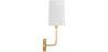 Buy Lamp Wall Light - Gold with Fabric Shade - Sawe Gold 60524 - in the UK