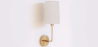 Buy Lamp Wall Light - Gold with Fabric Shade - Sawe Gold 60524 at MyFaktory