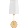 Buy Lamp Wall Light - Gold with Fabric Shade - Sawe Gold 60524 with a guarantee