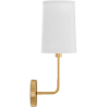Buy Lamp Wall Light - Gold with Fabric Shade - Sawe Gold 60524 - in the UK