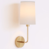 Buy Lamp Wall Light - Gold with Fabric Shade - Sawe Gold 60524 home delivery