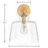 Buy Lamp Wall Light - Golden Metal and Crystal - Senda Transparent 60526 at MyFaktory