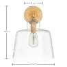 Buy Lamp Wall Light - Golden Metal and Crystal - Senda Transparent 60526 at MyFaktory