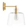 Buy Lamp Wall Light - Golden Metal and Crystal - Senda Transparent 60526 - in the UK