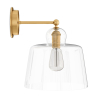 Buy Lamp Wall Light - Golden Metal and Crystal - Senda Transparent 60526 - in the UK