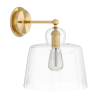 Buy Lamp Wall Light - Golden Metal and Crystal - Senda Transparent 60526 - in the UK
