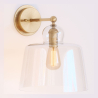 Buy Lamp Wall Light - Golden Metal and Crystal - Senda Transparent 60526 home delivery