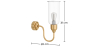 Buy Chandelier Lamp - Golden Wall Light - Rene Transparent 60527 - prices
