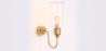 Buy Chandelier Lamp - Golden Wall Light - Rene Transparent 60527 at MyFaktory