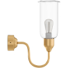 Buy Chandelier Lamp - Golden Wall Light - Rene Transparent 60527 in the United Kingdom