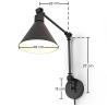 Buy Lamp Wall Light - Adjustable Reading Light - Nira Black 60515 with a guarantee