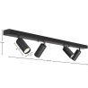 Buy Rail Ceiling Lamp - 4 Adjustable Spotlights - 90CM - Wada Black 60519 - in the UK
