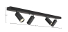Buy Rail Ceiling Lamp - 4 Adjustable Spotlights - 90CM - Wada Black 60519 - in the UK
